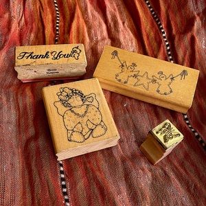 VINTAGE Rubber Stamps: Art Gone Wild, JRL Designs, Stampettes